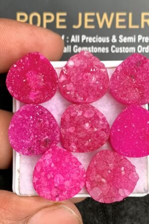 Natural Pink Agate Gemstone Smooth Heart Shape Cabochon High Quality Loose Gemstones For Jewelry Making 15 MM Size 8 Pcs V3528