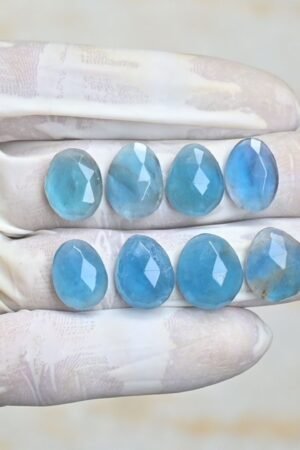Natural Fluorite Gemstone Rose Cut Fancy Shape Cabochon High Quality Loose Gemstones For Jewelry Making 14-15 MM Size 8 Pcs V4237