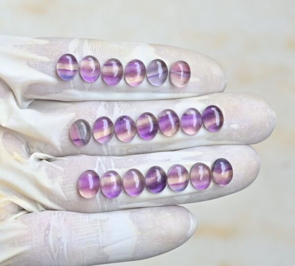 Natural Fluorite Gemstone Smooth Oval Shape Cabochon High Quality Loose Gemstones For Jewelry Making 9x7 MM Size 20 Pcs V4239