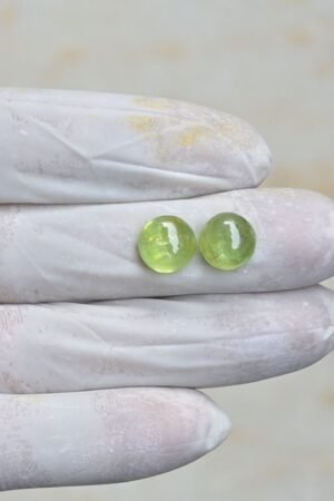 Natural Mint Kyanite Gemstone Smooth Round Shape Cabochon High Quality Loose Gemstones For Jewelry Making 10 MM Size 2 Pcs V4251