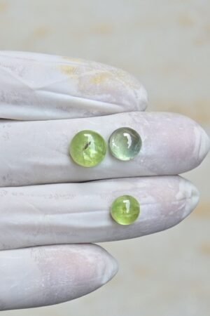 Natural Mint Kyanite Gemstone Smooth Round Shape Cabochon High Quality Loose Gemstones For Jewelry Making 8-10 MM Size 3 Pcs V4252