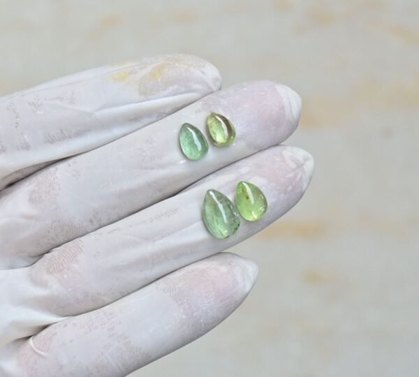 Natural Mint Kyanite Gemstone Smooth Pear Shape Cabochon High Quality Loose Gemstones For Jewelry Making 9-12 MM Size 4 Pcs V4253 - Image 2