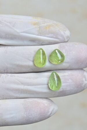 Natural Mint Kyanite Gemstone Smooth Mix Shape Cabochon High Quality Loose Gemstones For Jewelry Making 10-12 MM Size 5 Pcs V4255