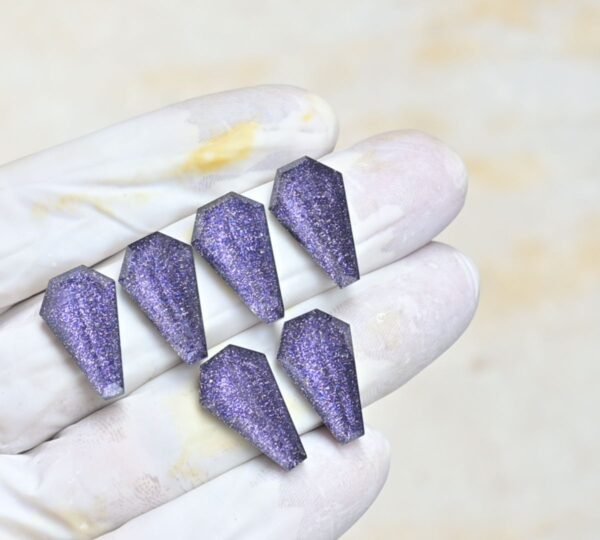 Natural Blue Gold Stone Gemstone Step Cut Fancy Shape Cabochon High Quality Loose Gemstones For Jewelry Making 20x12 MM Size 6 Pcs V4132 - Image 3