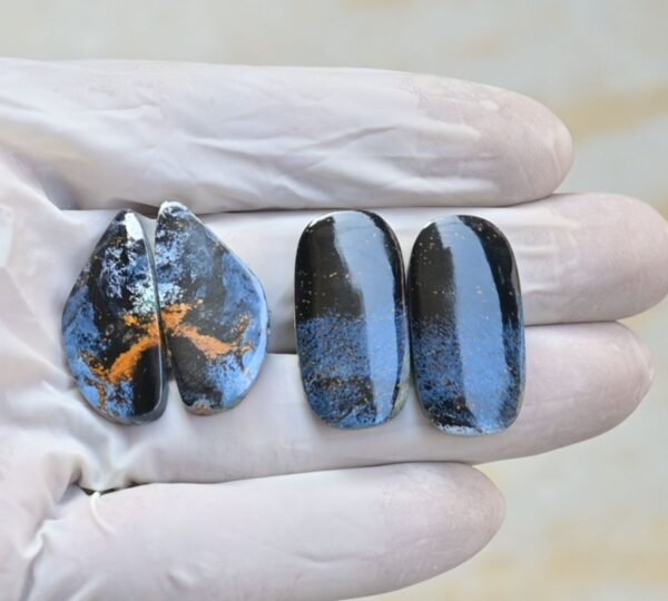 Natural Pieter Site Gemstone Smooth Fancy Shape Cabochon High Quality Loose Gemstones For Jewelry Making 30-31 MM Size 2 Pair V4140