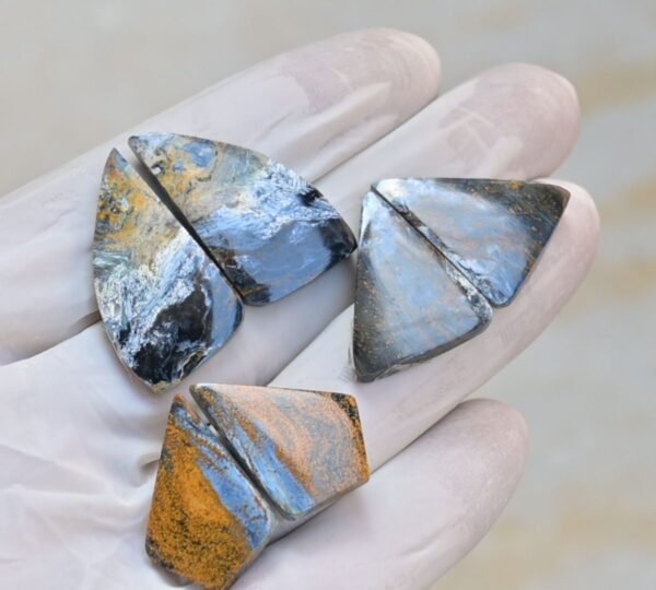Natural Pieter Site Gemstone Smooth Fancy Shape Cabochon High Quality Loose Gemstones For Jewelry Making 25-31 MM Size 3 Pair V4142 - Image 2