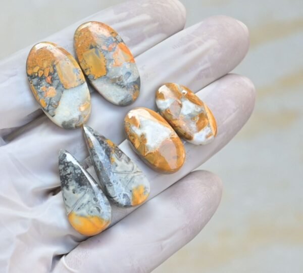 Natural Maligano Jasper Gemstone Smooth Mix Shape Cabochon High Quality Loose Gemstones For Jewelry Making 23-29 MM Size 3 Pair V4143 - Image 2