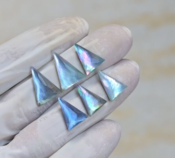 Natural Mother Of Pearl Gemstone Smooth Fancy Shape Cabochon High Quality Loose Gemstones For Jewelry Making 15-18 MM Size 6 Pcs V4149 - Image 2