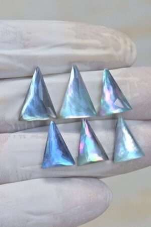 Natural Mother Of Pearl Gemstone Smooth Fancy Shape Cabochon High Quality Loose Gemstones For Jewelry Making 15-18 MM Size 6 Pcs V4149