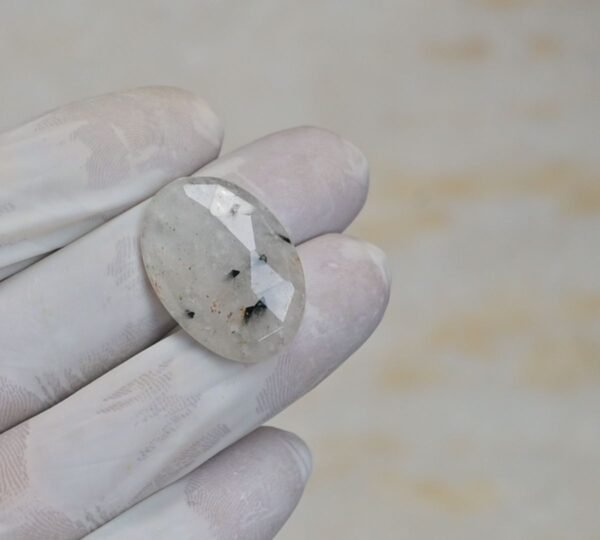 Natural White Agate Gemstone Rose Cut Oval Shape Cabochon High Quality Loose Gemstones For Jewelry Making 29x20x5 MM Size 1 Pcs V4154 - Image 2