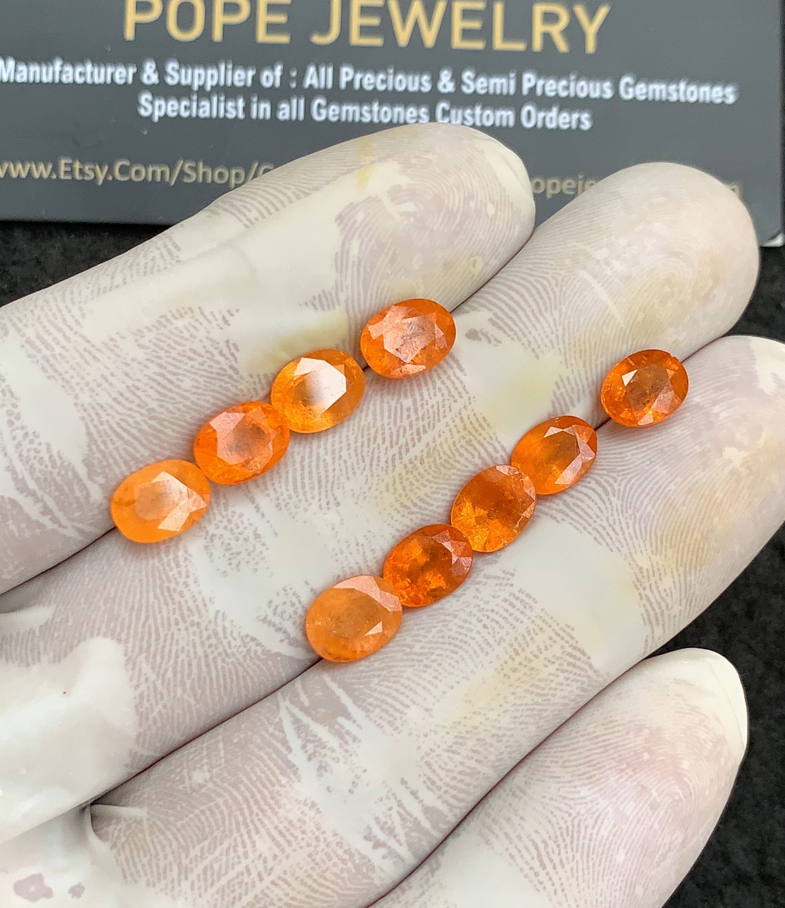 Natural Serpentine Garnet Gemstone Faceted Cut Oval Shape High Quality Loose Gemstones For Jewelry Making 8x6 MM Size 9 Pcs V4359 - Image 2