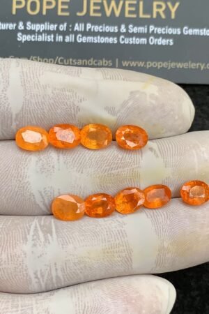 Natural Serpentine Garnet Gemstone Faceted Cut Oval Shape High Quality Loose Gemstones For Jewelry Making 8x6 MM Size 9 Pcs V4359