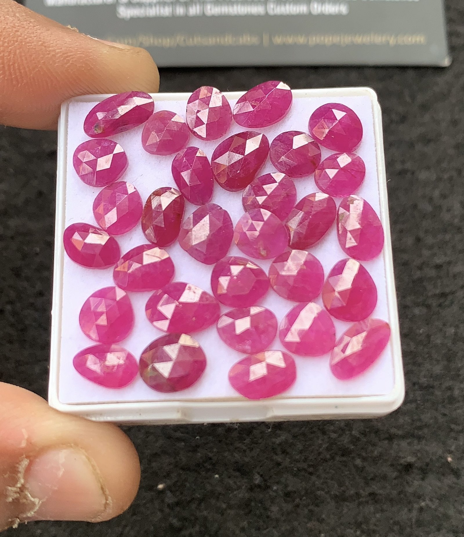 Natural Pink Sapphire Gemstone Rose Cut Mix Shape Cabochon High Quality Loose Gemstones For Jewelry Making 6-9 MM Size 30 Pcs V4300