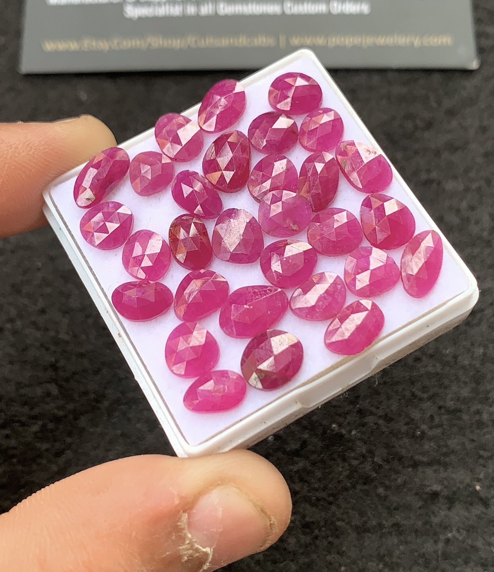 Natural Pink Sapphire Gemstone Rose Cut Mix Shape Cabochon High Quality Loose Gemstones For Jewelry Making 6-9 MM Size 30 Pcs V4300 - Image 2