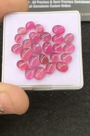 Natural Thailand Pink Sapphire Gemstone Smooth Mix Shape High Quality Loose Gemstones For Jewelry Making 5-7 MM Size 25 Pcs V4312