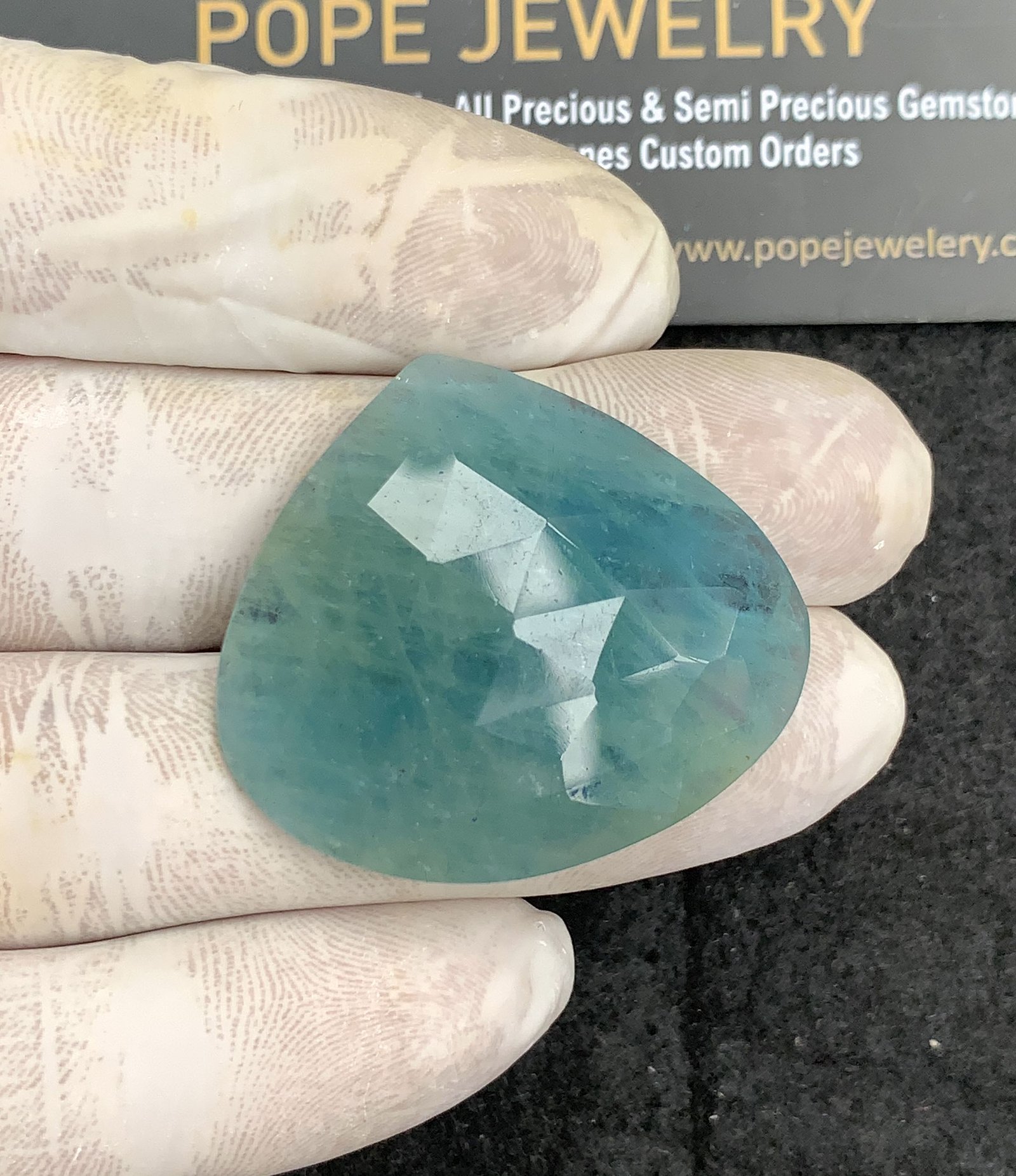 Natural Aquamarine Gemstone Rose Cut Heart Shape Cabochon High Quality Loose Gemstones For Jewelry Making 33x37x8 MM Size 1 Pcs V4443