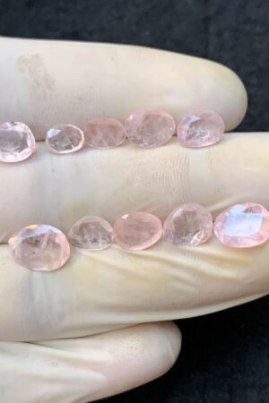 Natural Morganite Gemstone Faceted Cut Fancy Shape High Quality Loose Gemstones For Jewelry Making 7-11 MM Size 10 Pcs V4496