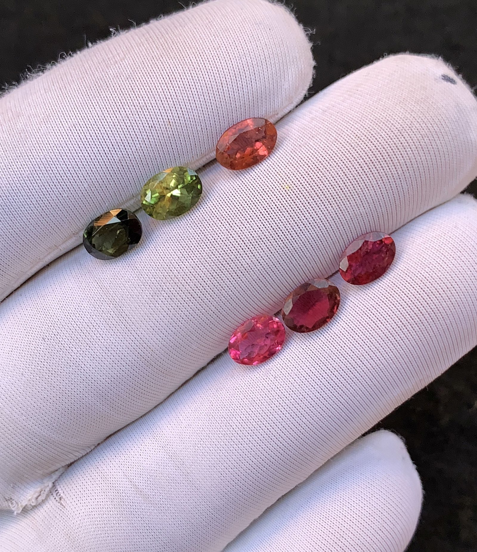 Natural Tourmaline Gemstone Faceted Cut Oval Shape High Quality Loose Gemstones For Jewelry Making 7x5 MM Size 6 Pcs V4509 - Image 2