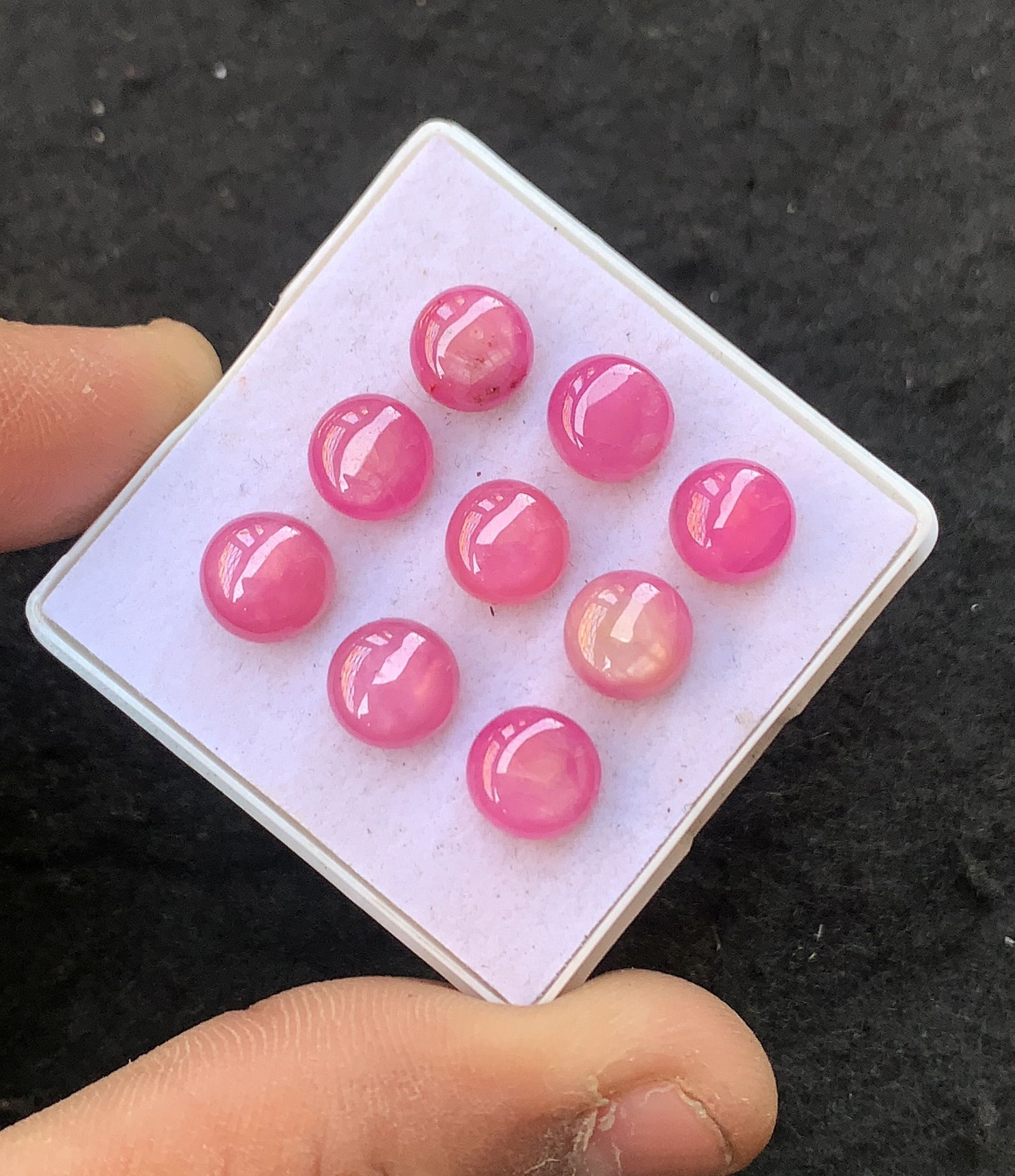 Natural Silky Sapphire Gemstone Smooth Round Shape Cabochon High Quality Loose Gemstones For Jewelry Making 8 MM Size 9 Pcs V4524 - Image 2