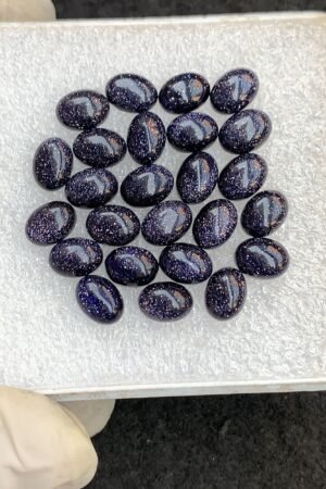 Blue Sandstone Gemstone Smooth Oval Shape Cabochon High Quality Loose Gemstones For Jewelry Making 8x6 MM Size 25 Pcs V4546