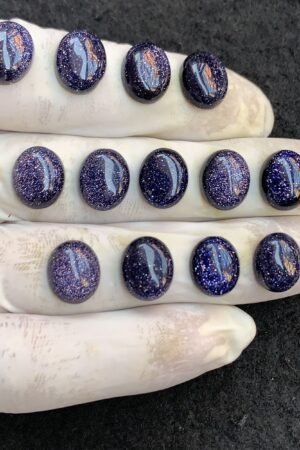 Blue Sandstone Gemstone Smooth Oval Shape Cabochon High Quality Loose Gemstones For Jewelry Making 12x10 MM Size 14 Pcs V4547