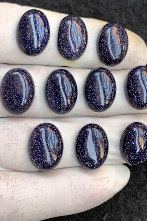 Blue Sandstone Gemstone Smooth Oval Shape Cabochon High Quality Loose Gemstones For Jewelry Making 16x12 MM Size 10 Pcs V4549