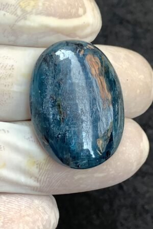 Natural Indicolite Gemstone Smooth Oval Shape Cabochon High Quality Loose Gemstones For Jewelry Making 28x20x7 MM Size 1 Pcs V4593