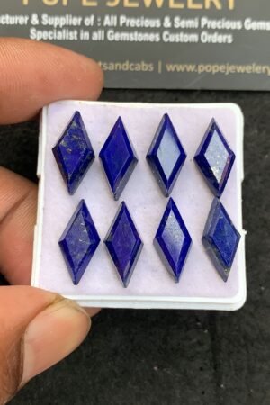 Natural Lapis Lazuli Gemstone Step Cut Fancy Shape Cabochon High Quality Loose Gemstones For Jewelry Making 16x8 MM Size 8 Pcs V4609