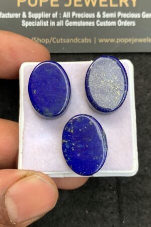 Natural Lapis Lazuli Gemstone Smooth Oval Shape Cabochon High Quality Loose Gemstones For Jewelry Making 20x15 MM Size 4 Pcs V4618