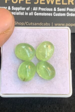 Natural Mint Kyanite Gemstone Smooth Oval Shape Cabochon High Quality Loose Gemstones For Jewelry Making 12x10 MM Size 4 Pcs V4804